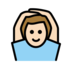 Man Gesturing OK: Light Skin Tone Emoji Copy Paste ― 🙆🏻‍♂ - openmoji