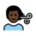 Man Getting Haircut: Dark Skin Tone Emoji Copy Paste ― 💇🏿‍♂ - openmoji