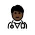 Man Health Worker: Dark Skin Tone Emoji Copy Paste ― 👨🏿‍⚕ - openmoji