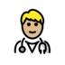 Man Health Worker: Medium-light Skin Tone Emoji Copy Paste ― 👨🏼‍⚕ - openmoji