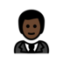 Man In Tuxedo: Dark Skin Tone Emoji Copy Paste ― 🤵🏿‍♂ - openmoji