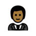 Man In Tuxedo: Medium-dark Skin Tone Emoji Copy Paste ― 🤵🏾‍♂ - openmoji