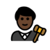 Man Judge: Dark Skin Tone Emoji Copy Paste ― 👨🏿‍⚖ - openmoji