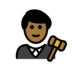 Man Judge: Medium-dark Skin Tone Emoji Copy Paste ― 👨🏾‍⚖ - openmoji
