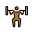 Man Lifting Weights: Medium-dark Skin Tone Emoji Copy Paste ― 🏋🏾‍♂ - openmoji