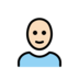 Man: Light Skin Tone, Bald Emoji Copy Paste ― 👨🏻‍🦲 - openmoji