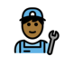 Man Mechanic: Medium-dark Skin Tone Emoji Copy Paste ― 👨🏾‍🔧 - openmoji