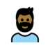 Man: Medium-dark Skin Tone, Beard Emoji Copy Paste ― 🧔🏾‍♂ - openmoji