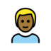 Man: Medium-dark Skin Tone, Blond Hair Emoji Copy Paste ― 👱🏾‍♂ - openmoji