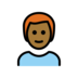 Man: Medium-dark Skin Tone, Red Hair Emoji Copy Paste ― 👨🏾‍🦰 - openmoji