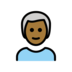 Man: Medium-dark Skin Tone, White Hair Emoji Copy Paste ― 👨🏾‍🦳 - openmoji