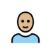 Man: Medium-light Skin Tone, Bald Emoji Copy Paste ― 👨🏼‍🦲 - openmoji