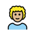 Man: Medium-light Skin Tone, Curly Hair Emoji Copy Paste ― 👨🏼‍🦱 - openmoji