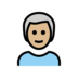 Man: Medium-light Skin Tone, White Hair Emoji Copy Paste ― 👨🏼‍🦳 - openmoji