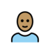 Man: Medium Skin Tone, Bald Emoji Copy Paste ― 👨🏽‍🦲 - openmoji