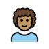 Man: Medium Skin Tone, Curly Hair Emoji Copy Paste ― 👨🏽‍🦱 - openmoji