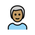 Man: Medium Skin Tone, White Hair Emoji Copy Paste ― 👨🏽‍🦳 - openmoji