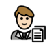 Man Office Worker: Light Skin Tone Emoji Copy Paste ― 👨🏻‍💼 - openmoji