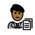 Man Office Worker: Medium-dark Skin Tone Emoji Copy Paste ― 👨🏾‍💼 - openmoji