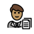 Man Office Worker: Medium Skin Tone Emoji Copy Paste ― 👨🏽‍💼 - openmoji