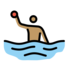 Man Playing Water Polo: Medium Skin Tone Emoji Copy Paste ― 🤽🏽‍♂ - openmoji