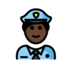 Man Police Officer: Dark Skin Tone Emoji Copy Paste ― 👮🏿‍♂ - openmoji