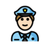 Man Police Officer: Light Skin Tone Emoji Copy Paste ― 👮🏻‍♂ - openmoji