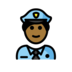 Man Police Officer: Medium-dark Skin Tone Emoji Copy Paste ― 👮🏾‍♂ - openmoji