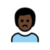 Man Pouting: Dark Skin Tone Emoji Copy Paste ― 🙎🏿‍♂ - openmoji