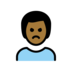 Man Pouting: Medium-dark Skin Tone Emoji Copy Paste ― 🙎🏾‍♂ - openmoji