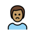 Man Pouting: Medium Skin Tone Emoji Copy Paste ― 🙎🏽‍♂ - openmoji