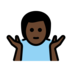 Man Shrugging: Dark Skin Tone Emoji Copy Paste ― 🤷🏿‍♂ - openmoji