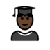 Man Student: Dark Skin Tone Emoji Copy Paste ― 👨🏿‍🎓 - openmoji