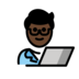 Man Technologist: Dark Skin Tone Emoji Copy Paste ― 👨🏿‍💻 - openmoji