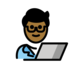 Man Technologist: Medium-dark Skin Tone Emoji Copy Paste ― 👨🏾‍💻 - openmoji