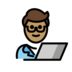Man Technologist: Medium Skin Tone Emoji Copy Paste ― 👨🏽‍💻 - openmoji