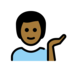 Man Tipping Hand: Medium-dark Skin Tone Emoji Copy Paste ― 💁🏾‍♂ - openmoji