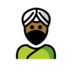 Man Wearing Turban: Medium-dark Skin Tone Emoji Copy Paste ― 👳🏾‍♂ - openmoji