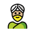 Man Wearing Turban: Medium-light Skin Tone Emoji Copy Paste ― 👳🏼‍♂ - openmoji
