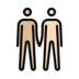 Men Holding Hands: Medium-light Skin Tone, Light Skin Tone Emoji Copy Paste ― 👨🏼‍🤝‍👨🏻 - openmoji