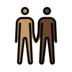 Men Holding Hands: Medium Skin Tone, Dark Skin Tone Emoji Copy Paste ― 👨🏽‍🤝‍👨🏿 - openmoji