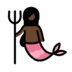 Mermaid: Dark Skin Tone Emoji Copy Paste ― 🧜🏿‍♀ - openmoji
