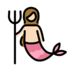 Mermaid: Light Skin Tone Emoji Copy Paste ― 🧜🏻‍♀ - openmoji