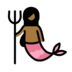 Mermaid: Medium-dark Skin Tone Emoji Copy Paste ― 🧜🏾‍♀ - openmoji