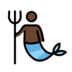 Merman: Dark Skin Tone Emoji Copy Paste ― 🧜🏿‍♂ - openmoji