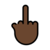 Middle Finger: Dark Skin Tone Emoji Copy Paste ― 🖕🏿 - openmoji