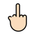 Middle Finger: Light Skin Tone Emoji Copy Paste ― 🖕🏻 - openmoji