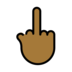 Middle Finger: Medium-dark Skin Tone Emoji Copy Paste ― 🖕🏾 - openmoji