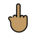 Middle Finger: Medium Skin Tone Emoji Copy Paste ― 🖕🏽 - openmoji