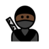 Ninja: Dark Skin Tone Emoji Copy Paste ― 🥷🏿 - openmoji